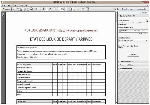 etat des lieu modele