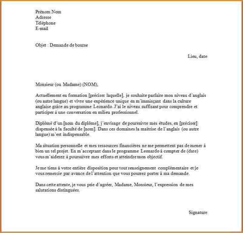 exemplaire de courrier