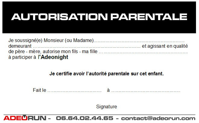 exemple d'autorisation parentale pour voyager