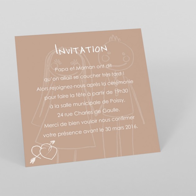 exemple d'invitation mariage