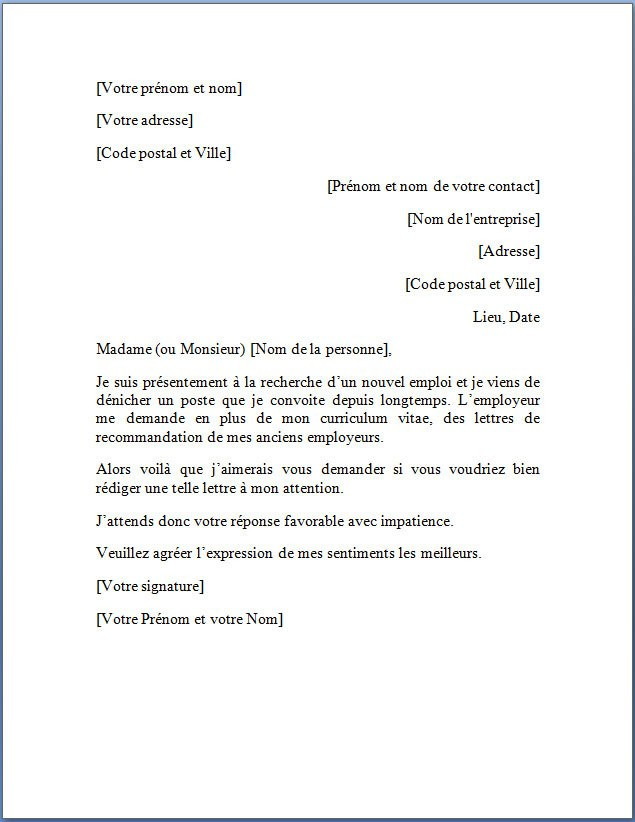 exemple d'une lettre d'autorisation