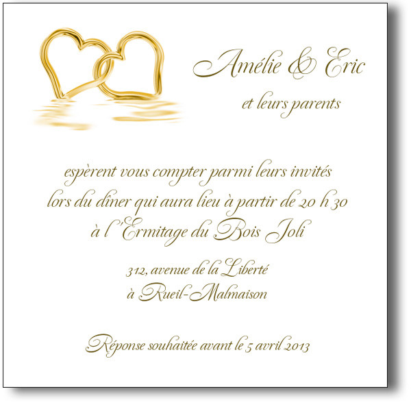 exemple de carte d invitation de mariage gratuit