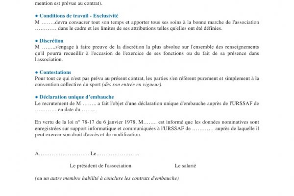 exemple de lettre de convention