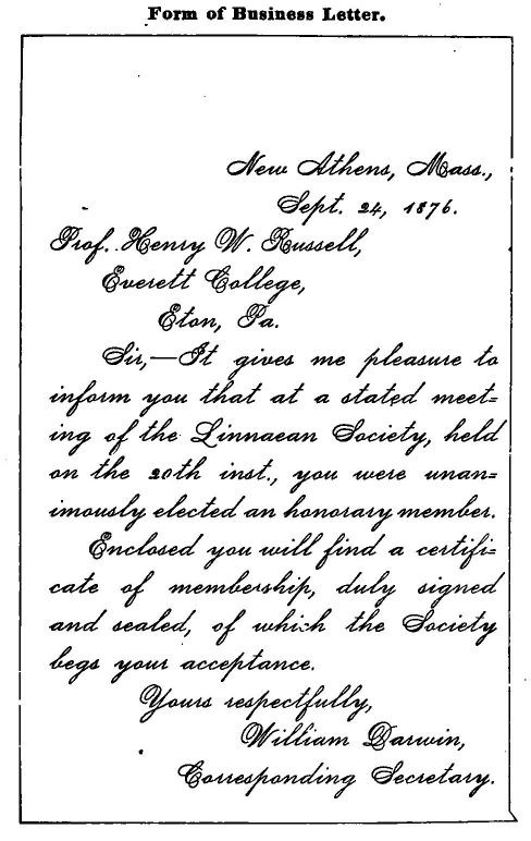 exemple de lettre de correspondance