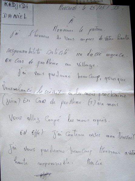 exemple de lettre de demande d'avance sur salaire