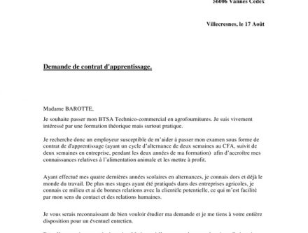 exemple de lettre de motivation commercial gratuit