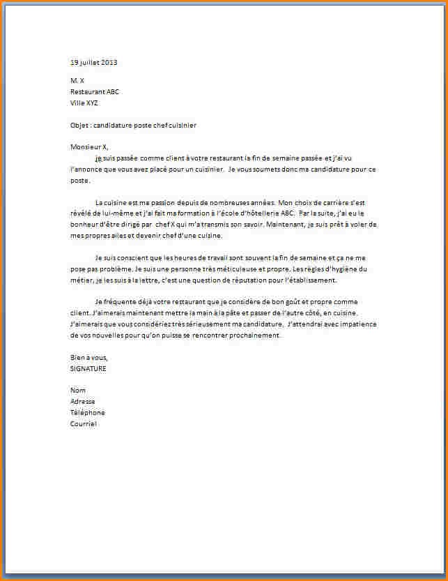 exemple de lettre de motivation pour cdd