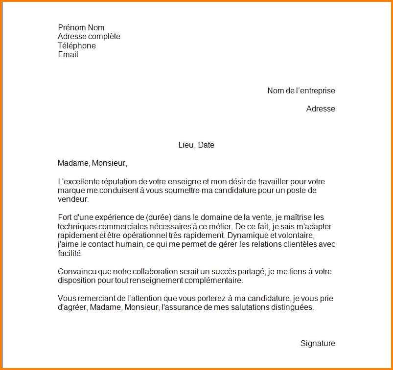 exemple de lettre de motivation pour cdd