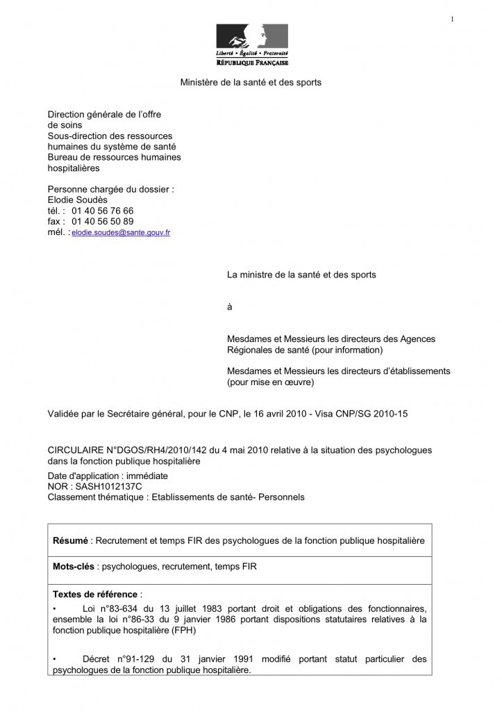 exemple de lettre de mutation de poste