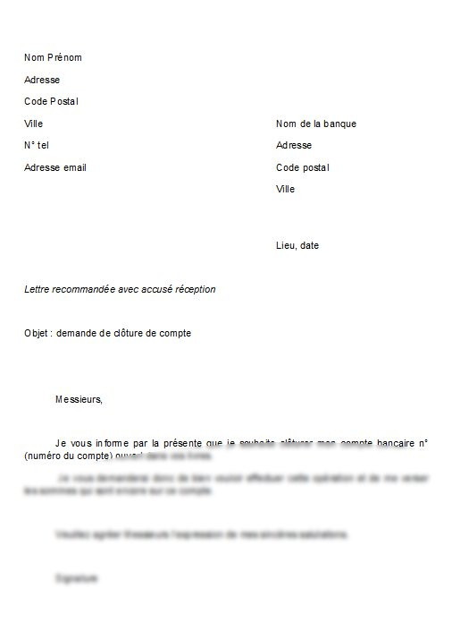 exemple de lettre de reclamation banque
