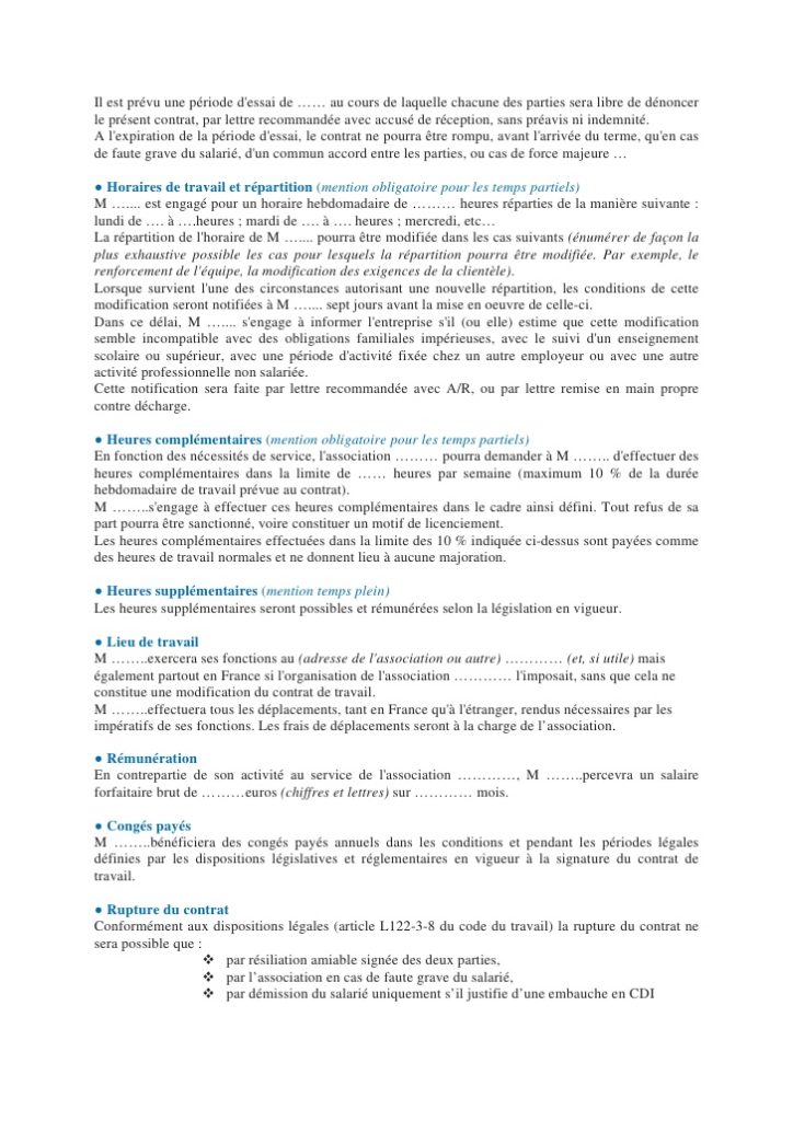 exemple de lettre de rupture de contrat a l'amiable