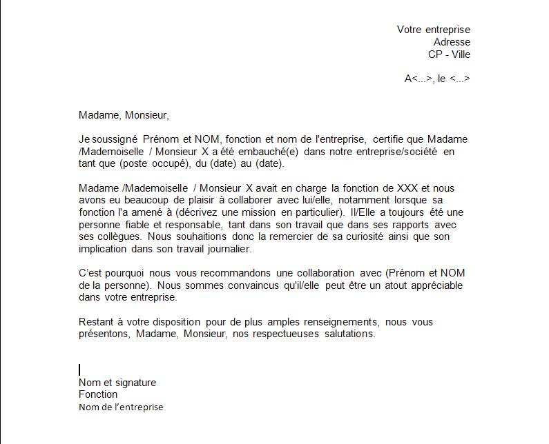 exemple de lettre de satisfaction