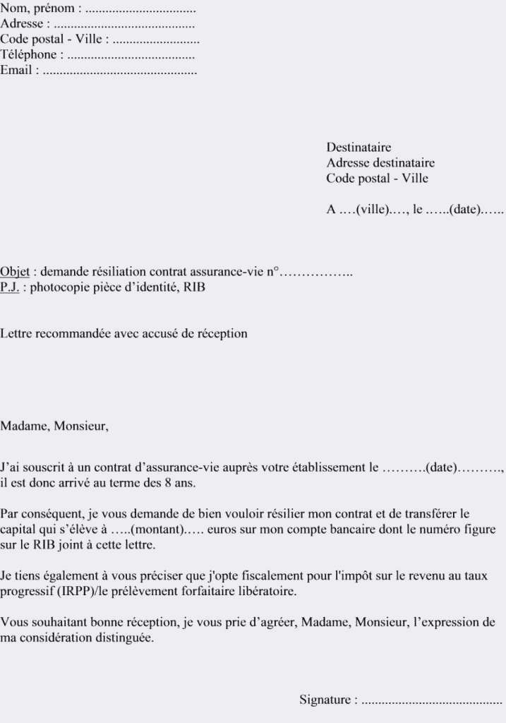 exemple de lettre pour cloturer un compte bancaire