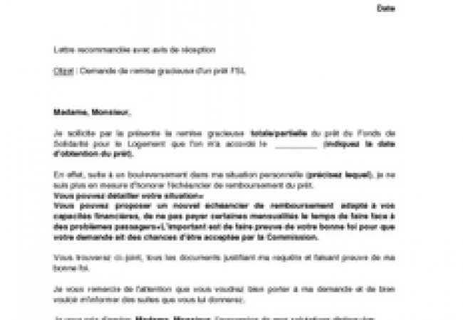 exemple de lettre pour faire appel