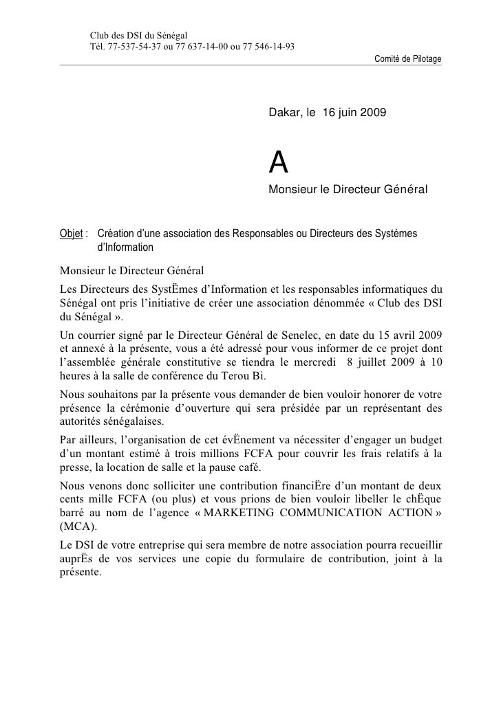 exemple de lettre pour invitation