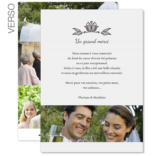 exemple de mot de remerciement mariage