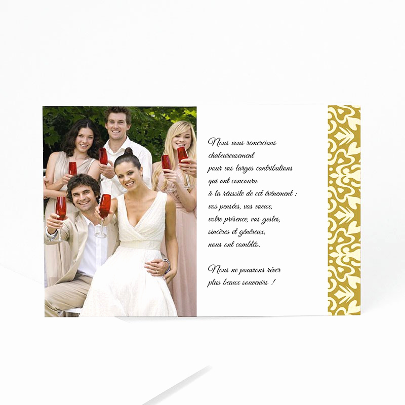 exemple de remerciement de mariage