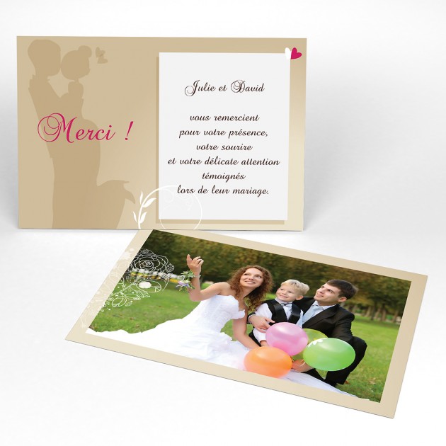 exemple de remerciement de mariage