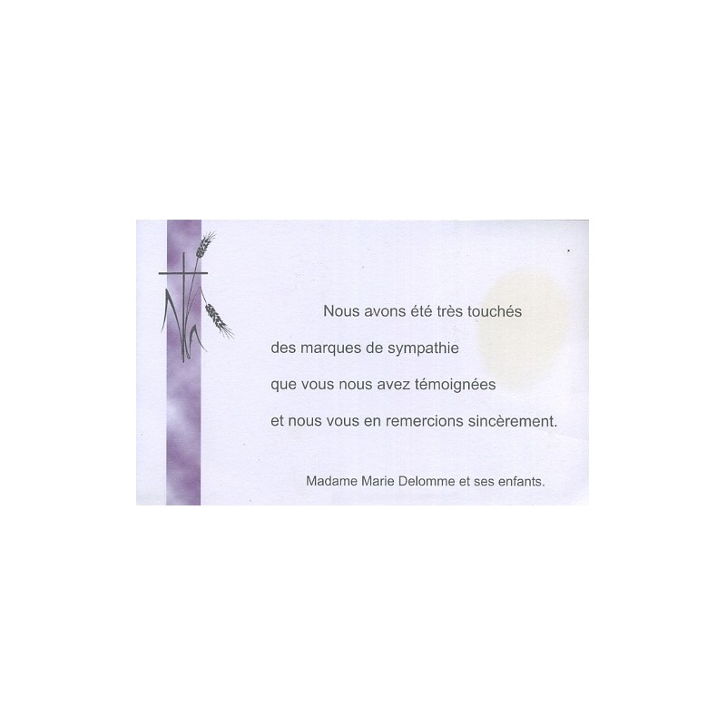 exemple de remerciement deces gratuit