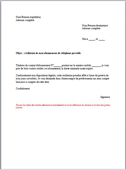 exemple fin de bail