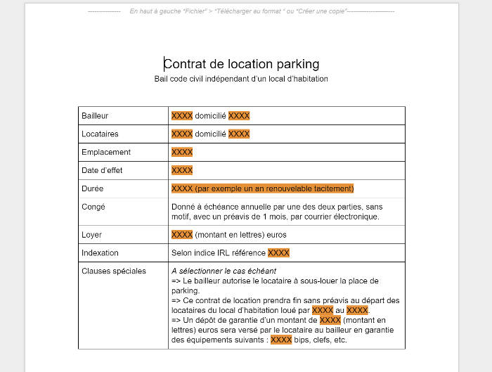exemple gratuit bail location maison