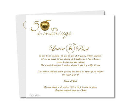 exemple invitation anniversaire mariage
