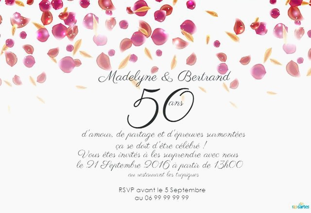 exemple invitation anniversaire mariage