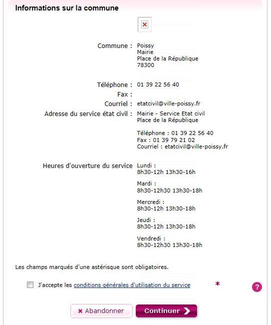 exemple lettre acte de naissance