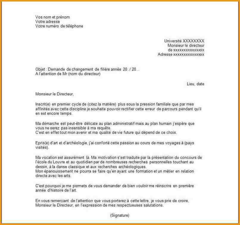 exemple lettre administrative