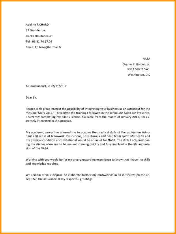 exemple lettre administrative