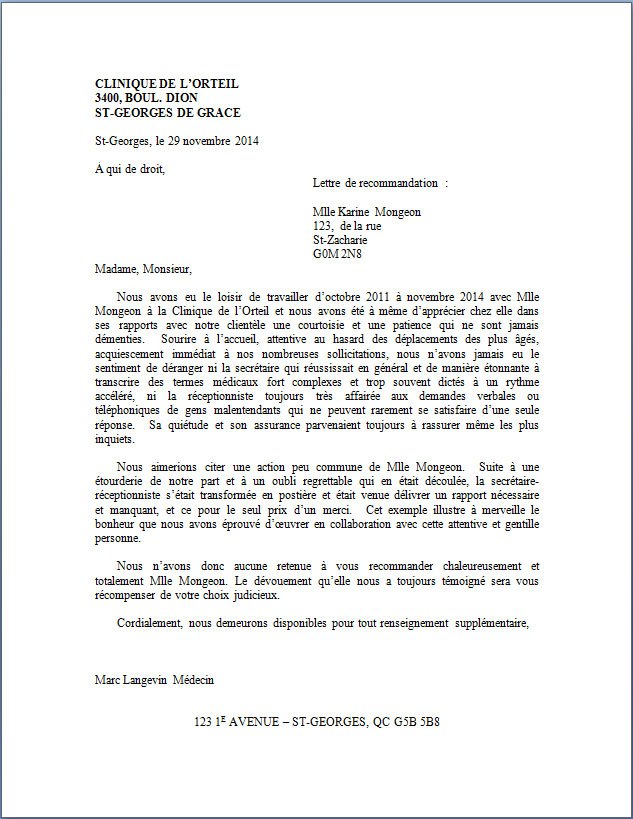 exemple lettre de collaboration