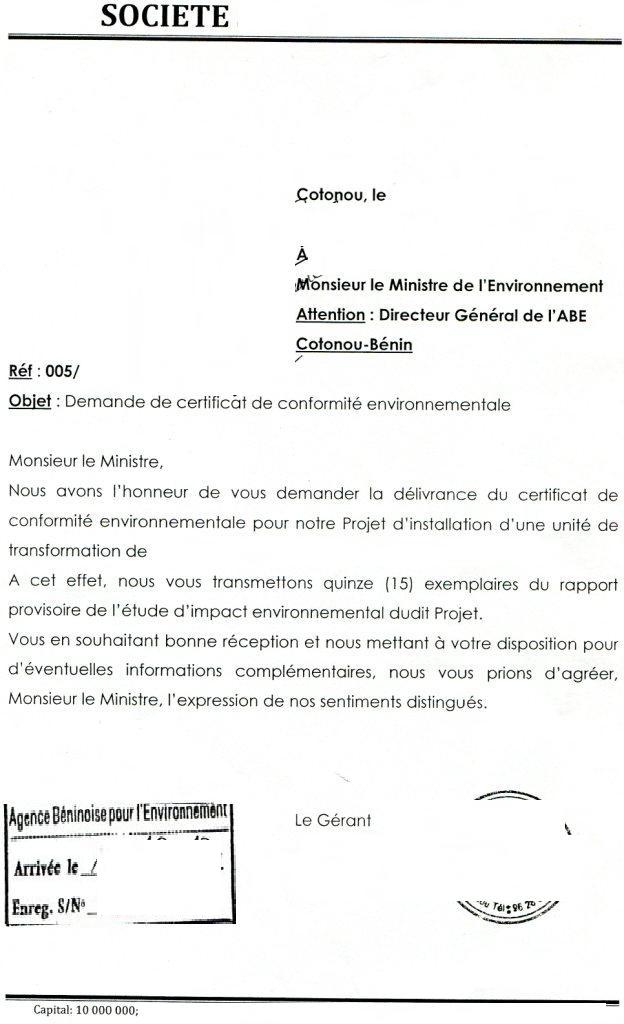 exemple lettre de decharge