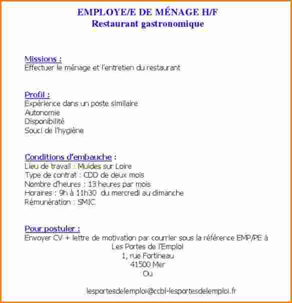 exemple lettre de motivation agent d'entretien gratuit