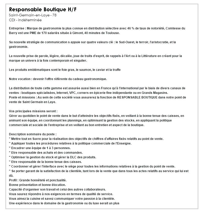 exemple lettre de motivation responsable commercial