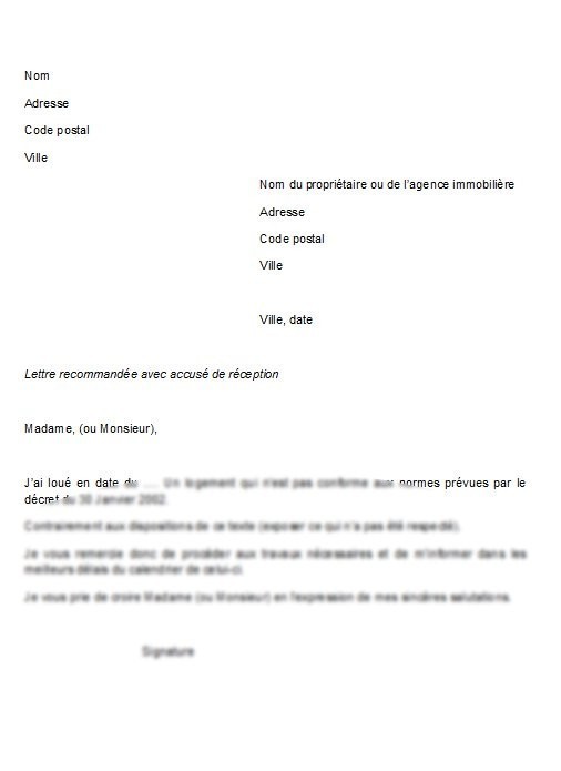 exemple lettre demande