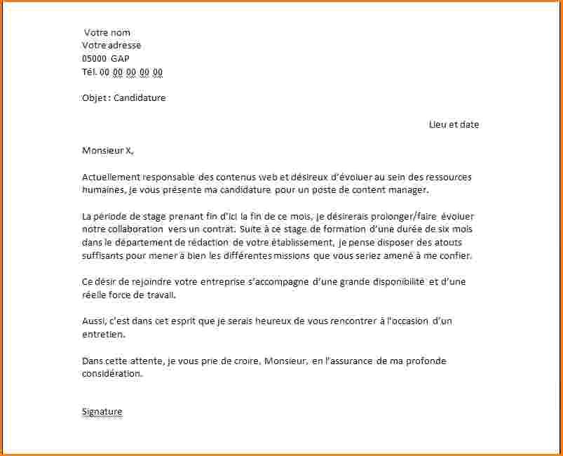 exemple lettre demande