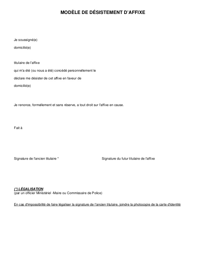 exemple lettre je soussigne autorise