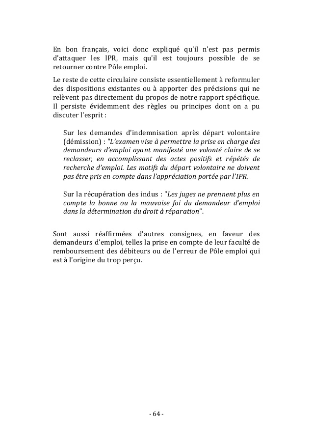 exemple lettre reclamation pole emploi