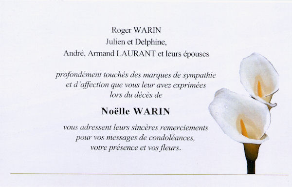 exemple remerciements deces