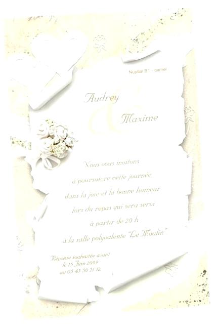 exemple reponse faire part mariage