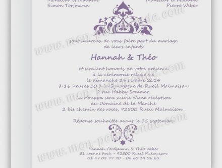 exemple reponse faire part mariage