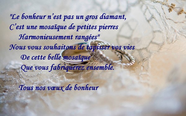 exemple texte felicitations mariage
