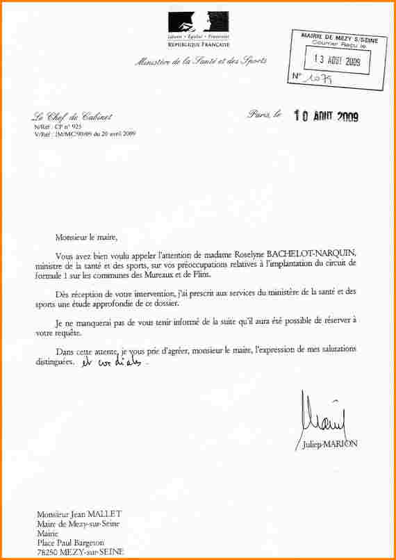 exemples de courrier