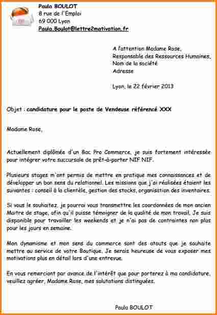 exemples de lettre de motivation candidature spontanee