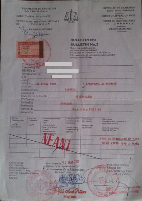 extrait casier judiciaire maroc