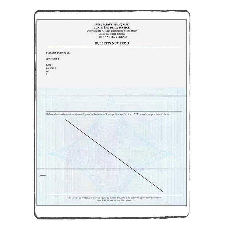 extrait de cassier judiciare