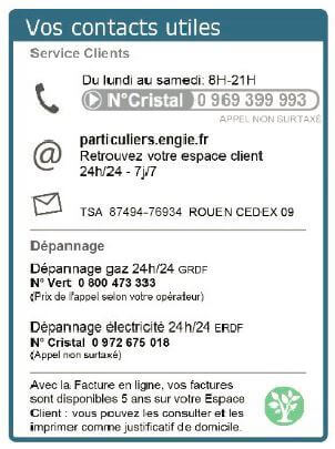 facture de gaz