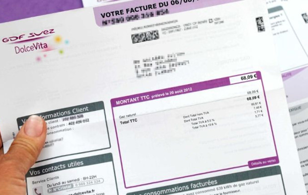 facture de gaz