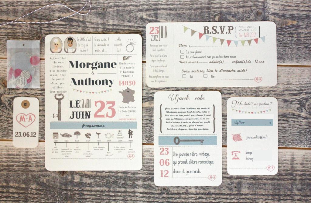 faire part mariage invitation