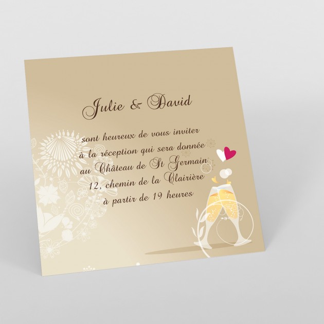 faire part mariage invitation